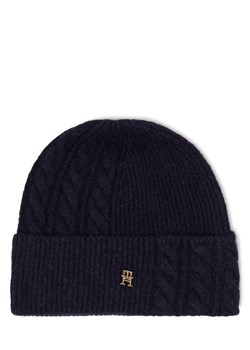 Tommy Hilfiger Damska czapka z dzianiny Kobiety granatowy jednolity ze sklepu vangraaf w kategorii Czapki zimowe damskie - zdjęcie 185777723