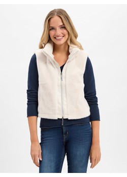 Monari Damska kamizelka pluszowa Kobiety Sztuczne włókno écru jednolity ze sklepu vangraaf w kategorii Kamizelki damskie - zdjęcie 185777750