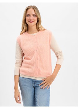 Marie Lund Damska kamizelka z dzianiny z zawartością alpaki Kobiety Wełna morelowy marmurkowy ze sklepu vangraaf w kategorii Kamizelki damskie - zdjęcie 185777780