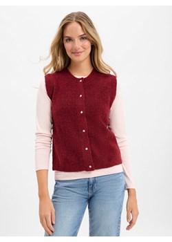 Marie Lund Damska kamizelka z dzianiny z zawartością alpaki Kobiety Wełna bordowy marmurkowy ze sklepu vangraaf w kategorii Kamizelki damskie - zdjęcie 185777781