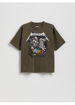 Reserved - T-shirt Metallica - zielony ze sklepu Reserved w kategorii T-shirty chłopięce - zdjęcie 185778180