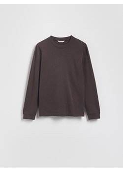 Reserved - Bawełniany longsleeve - brązowy - id: 442EX-90X - marki Reserved - 185780730 Reserved - Bawełniany longsleeve - brązowy ze sklepu Reserved w kategorii T-shirty męskie - zdjęcie 185780730