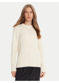 Barbour Sweter Burne Crew LKN1572WH51 Écru Regular Fit ze sklepu MODIVO w kategorii Swetry damskie - zdjęcie 185783441