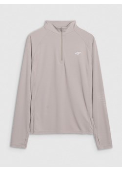 Męski longsleeve do biegania w terenie 4F 4FWSS25TFLOM327 - szary ze sklepu Sportstylestory.com w kategorii T-shirty męskie - zdjęcie 185784851