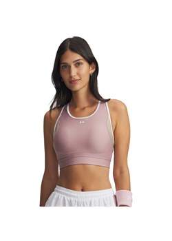 Damski biustonosz treningowy Under Armour UA Crossback Mid Open Back - różowy ze sklepu Sportstylestory.com w kategorii Biustonosze - zdjęcie 185785041