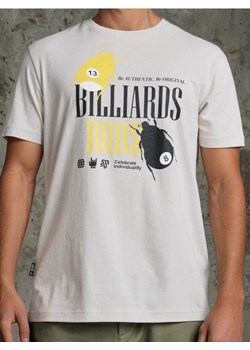 Sinsay - Koszulka z ozdobnym napisem - kremowy ze sklepu Sinsay w kategorii T-shirty męskie - zdjęcie 185787331