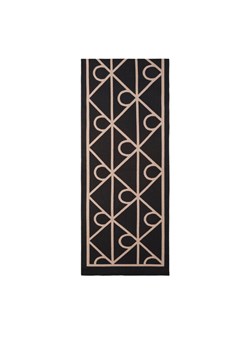 Szalik Calvin Klein Emblem Aop Jcq Fine Rib Scarf LV04D8051G Czarny ze sklepu eobuwie.pl w kategorii Szaliki i chusty damskie - zdjęcie 185788710