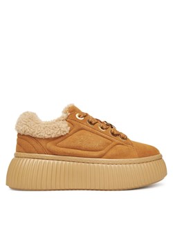 Sneakersy KARL LAGERFELD Kreeper Lo KL42312 Brązowy ze sklepu eobuwie.pl w kategorii Buty sportowe damskie - zdjęcie 185788883