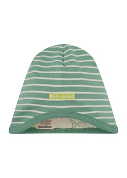 loud + proud Dwustronna czapka beanie w kolorze zielono-kremowym ze sklepu Limango Polska w kategorii Czapki dziecięce - zdjęcie 185791504
