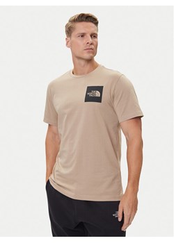 The North Face T-Shirt Fine NF0A8A6M Beżowy Regular Fit ze sklepu MODIVO w kategorii T-shirty męskie - zdjęcie 185792943