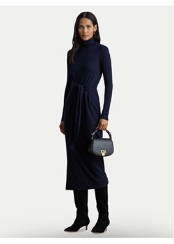 LAUREN RALPH LAUREN Sukienka dzianinowa 200980028001 Granatowy Slim Fit ze sklepu MODIVO w kategorii Sukienki - zdjęcie 185792944