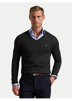 Polo Ralph Lauren Sweter 710946142003 Szary Slim Fit ze sklepu MODIVO w kategorii Swetry męskie - zdjęcie 185793081