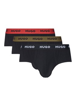 HUGO Komplet 3 par slipów 50532570 Czarny ze sklepu MODIVO w kategorii Majtki męskie - zdjęcie 185793114