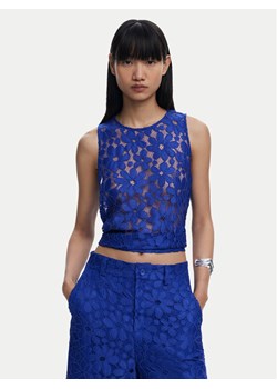 Desigual Top Tanatos 25SWBW25 Niebieski Slim Fit ze sklepu MODIVO w kategorii Bluzki damskie - zdjęcie 185794724