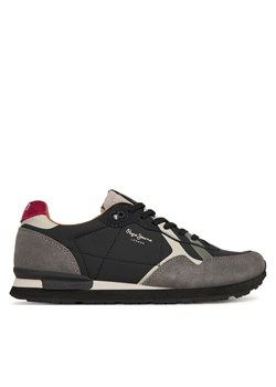 Sneakersy Pepe Jeans Brit Prints M PMS400002 Szary ze sklepu eobuwie.pl w kategorii Buty sportowe męskie - zdjęcie 185796382