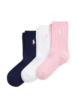 Polo Ralph Lauren Zestaw 3 par wysokich skarpet dziecięcych 447979308001 Kolorowy ze sklepu MODIVO w kategorii Skarpetki dziecięce - zdjęcie 185797204