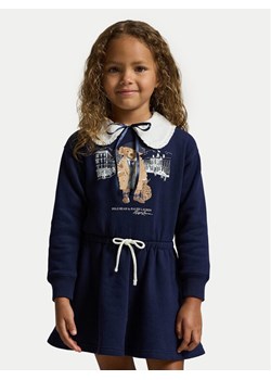 Polo Ralph Lauren Sukienka dzianinowa 312979035001 Granatowy Regular Fit ze sklepu MODIVO w kategorii Sukienki dziewczęce - zdjęcie 185797214
