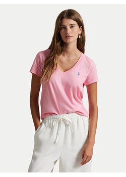 Polo Ralph Lauren T-Shirt 211902403010 Różowy Regular Fit ze sklepu MODIVO w kategorii Bluzki damskie - zdjęcie 185797254