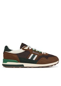 Pepe Jeans Sneakersy Kingston College M PMS400010 Brązowy ze sklepu MODIVO w kategorii Buty sportowe męskie - zdjęcie 185797322