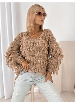 sweter felicite ciemnobeżowy one size ze sklepu UBRA w kategorii Swetry damskie - zdjęcie 185798730