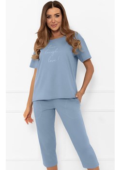 Bawełniana piżama damska niebieska Ksara, Kolor niebieski, Rozmiar S, Italian Fashion - id: 215190 - marki Italian Fashion - 185799142 Bawełniana piżama damska niebieska Ksara, Kolor niebieski, Rozmiar S, Italian Fashion ze sklepu Intymna w kategorii Piżamy damskie - zdjęcie 185799142