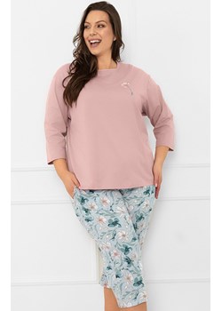 Piżama damska z rękawem 3/4 Perlis, Kolor róż pudrowy-wzór, Rozmiar M, Italian Fashion - id: 215226 - marki Italian Fashion - 185799152 Piżama damska z rękawem 3/4 Perlis, Kolor róż pudrowy-wzór, Rozmiar M, Italian Fashion ze sklepu Intymna w kategorii Piżamy damskie - zdjęcie 185799152