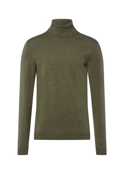 Finshley & Harding Sweter męski Mężczyźni Bawełna oliwkowy marmurkowy ze sklepu vangraaf w kategorii Swetry męskie - zdjęcie 185801230