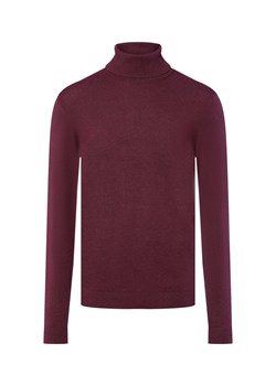 Finshley & Harding Sweter męski Mężczyźni Bawełna bordowy marmurkowy ze sklepu vangraaf w kategorii Swetry męskie - zdjęcie 185801232