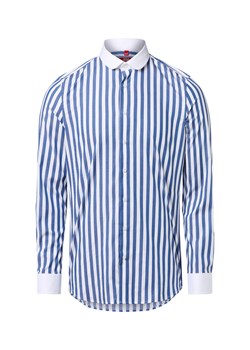 Finshley & Harding London Koszula męska Mężczyźni Slim Fit Bawełna granatowy w paski ze sklepu vangraaf w kategorii Koszule męskie - zdjęcie 185801250