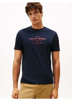 Tommy Hilfiger Koszulka męska Mężczyźni Bawełna granatowy nadruk ze sklepu vangraaf w kategorii T-shirty męskie - zdjęcie 185801292