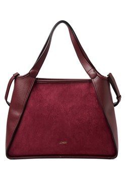 L.Credi Damska shopperka - Pheline Kobiety Sztuczna skóra bordowy jednolity ze sklepu vangraaf w kategorii Torby Shopper bag - zdjęcie 185801302