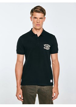 Koszulka męska polo czarna Livier 906 ze sklepu Big Star w kategorii T-shirty męskie - zdjęcie 185801742