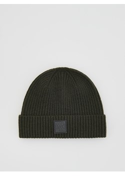 Reserved - Czapka beanie z naszywką - jasny zielony ze sklepu Reserved w kategorii Czapki zimowe męskie - zdjęcie 185801971