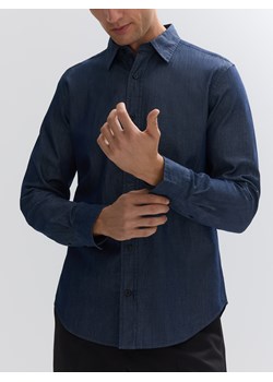 Reserved - Bawełniana koszula slim fit - indigo jeans ze sklepu Reserved w kategorii Koszule męskie - zdjęcie 185802193