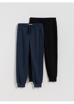 Reserved - Bawełniane spodnie jogger 2 pack - granatowy ze sklepu Reserved w kategorii Spodnie chłopięce - zdjęcie 185805081