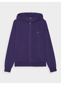 Damska bluza dresowa rozpinana z kapturem 4F 4FWMM00TSWSF1763 - granatowa ze sklepu Sportstylestory.com w kategorii Bluzy damskie - zdjęcie 185805492