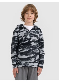 Chłopięcy polar z kapturem 4F 4FJWAW25TFLEM350 - multikolor ze sklepu Sportstylestory.com w kategorii Bluzy chłopięce - zdjęcie 185805992