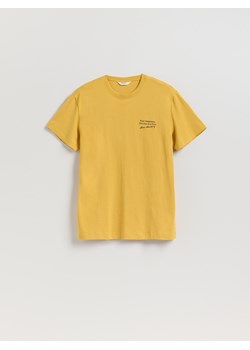 Reserved - T-shirt comfort z nadrukiem - żółty ze sklepu Reserved w kategorii T-shirty męskie - zdjęcie 185808042
