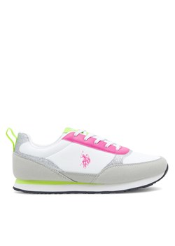 Sneakersy U.S. Polo Assn. NOBIK013 Białe złoto ze sklepu eobuwie.pl w kategorii Buty sportowe dziecięce - zdjęcie 185808532