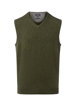 Nils Sundström Męska kamizelka dzianinowa Mężczyźni wełna ze strzyży oliwkowy marmurkowy ze sklepu vangraaf w kategorii Kamizelki męskie - zdjęcie 185809153