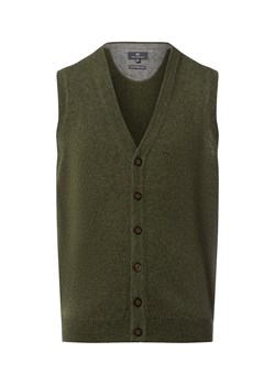 Nils Sundström Kamizelka męska Mężczyźni wełna ze strzyży oliwkowy marmurkowy ze sklepu vangraaf w kategorii Swetry męskie - zdjęcie 185809154
