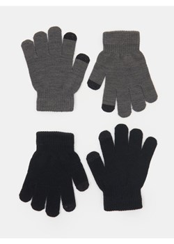 Sinsay - Rękawiczki z funkcją touch screen 2 pack - szary ze sklepu Sinsay w kategorii Rękawiczki dziecięce - zdjęcie 185811582