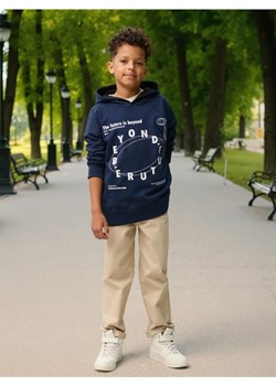 Sinsay - Bluza hoodie z nadrukiem - granatowy ze sklepu Sinsay w kategorii Bluzy chłopięce - zdjęcie 185811632
