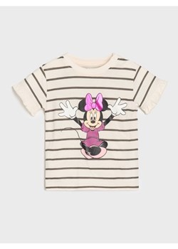 Sinsay - Koszulka w paski Minnie Mouse - kremowy ze sklepu Sinsay w kategorii Bluzki dziewczęce - zdjęcie 185811643