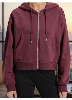 Sinsay - Bluza z kapturem z zapięciem - bordowy ze sklepu Sinsay w kategorii Bluzy damskie - zdjęcie 185811931