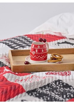 Sinsay - Ceramiczny kubek z uchem z motywem świątecznym - czerwony ze sklepu Sinsay w kategorii Dom - zdjęcie 185815461