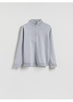 Reserved - Sweter z rozpinanym golfem - jasnoszary ze sklepu Reserved w kategorii Swetry męskie - zdjęcie 185817381