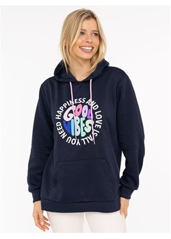 Zwillingsherz Bluza &quot;Happiness and Love&quot; w kolorze granatowym ze sklepu Limango Polska w kategorii Bluzy damskie - zdjęcie 185817602