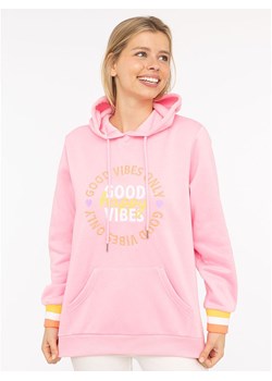 Zwillingsherz Bluza &quot;Good Vibes Only&quot; w kolorze jasnoróżowym ze sklepu Limango Polska w kategorii Bluzy damskie - zdjęcie 185817604