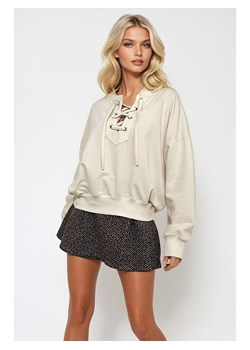 trendyol Bluza w kolorze beżowym ze sklepu Limango Polska w kategorii Bluzy damskie - zdjęcie 185817644